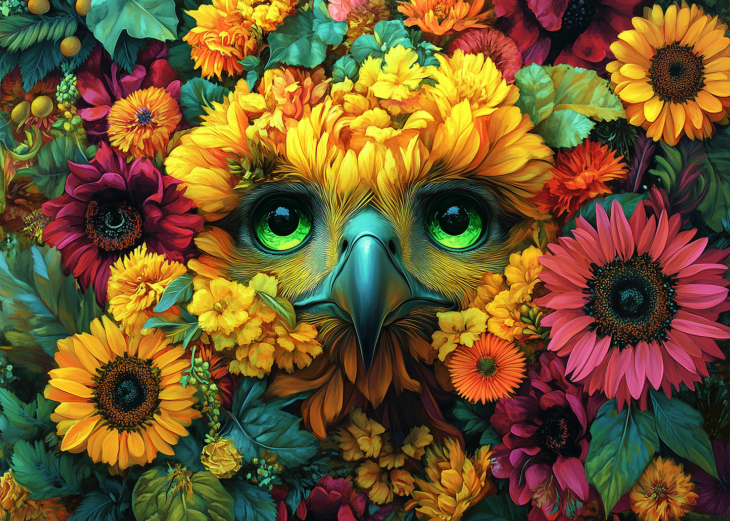 Eagle in Bloom - 1000-Piece Puzzle