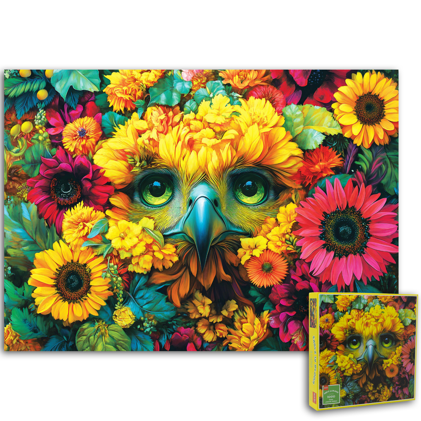 Eagle in Bloom - 1000-Piece Puzzle