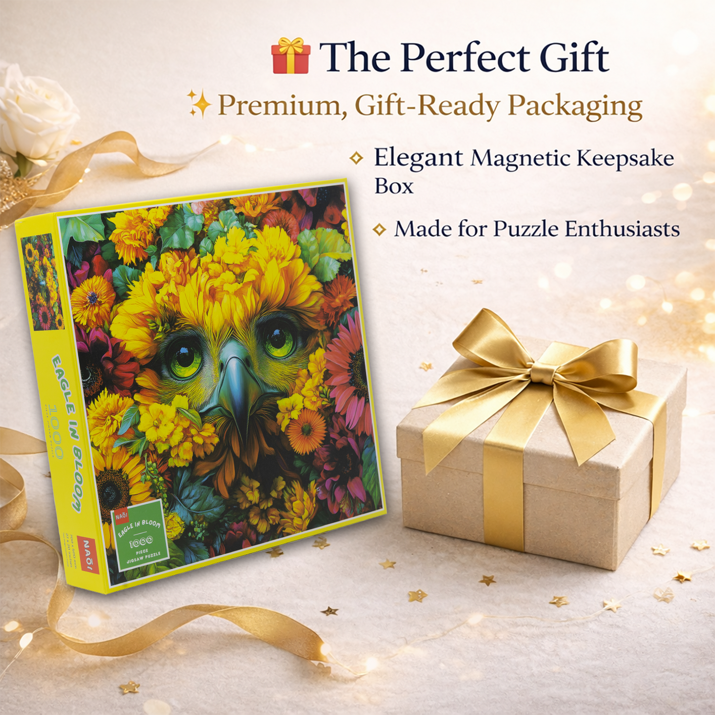 Eagle in Bloom - 1000-Piece Puzzle