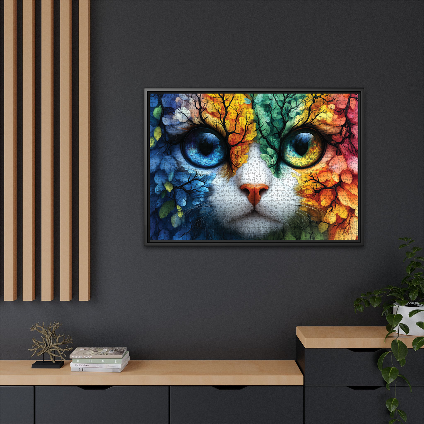 NAOI Seasons of the Feline – 1000-Piece Cat Jigsaw Puzzle (Four Seasons Art)